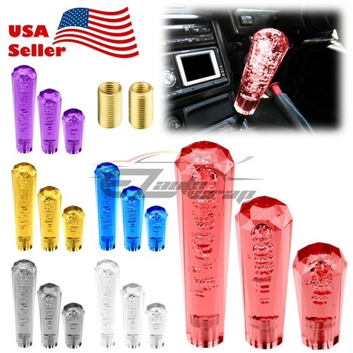 Shift Knob Stick Purple Crystal Transparent Bubble Manual Gear Shifter 10cm Long - 第 5/5 張圖片