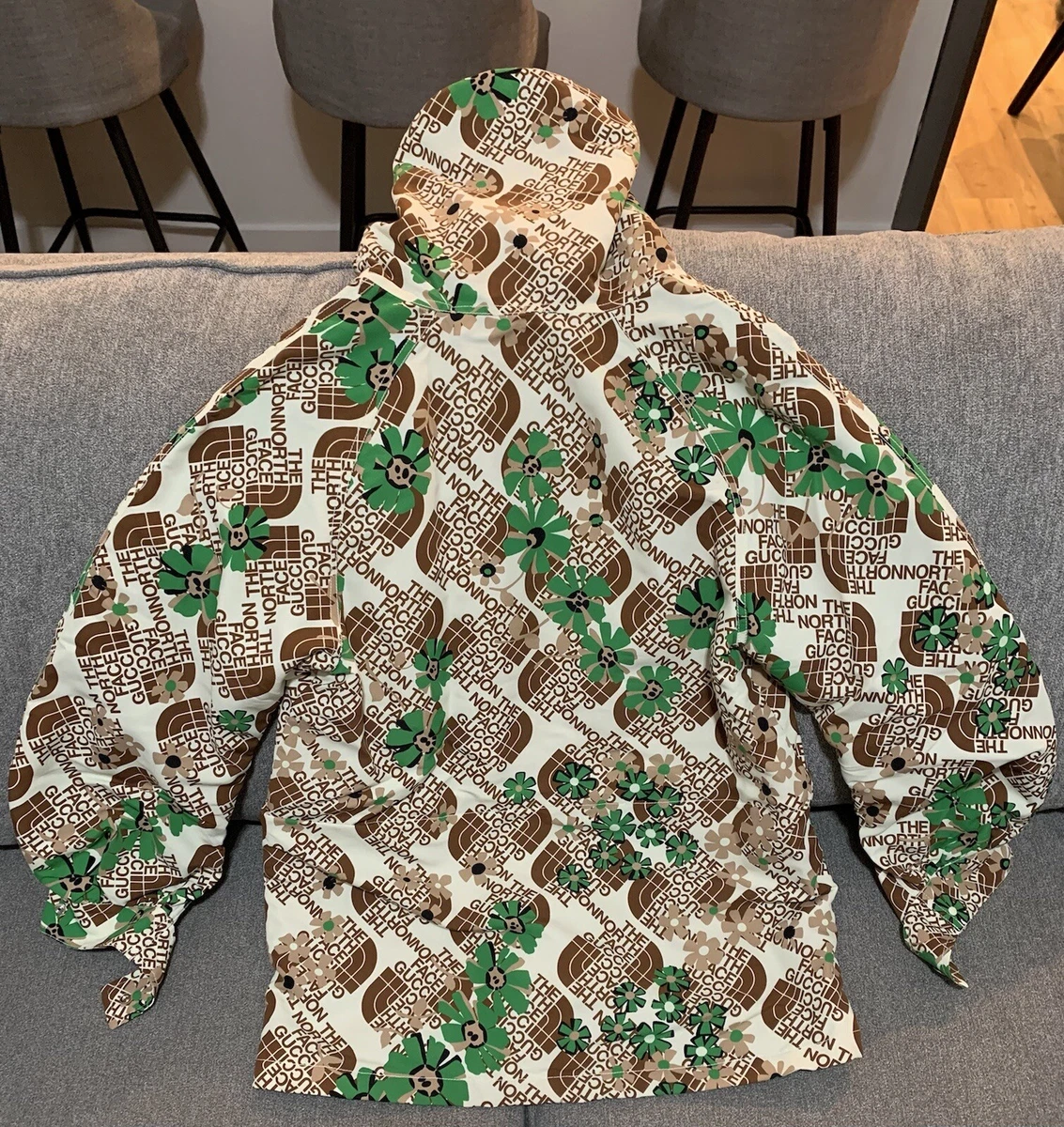 Gucci x The North Face Hooded Jacket Ivory/Green