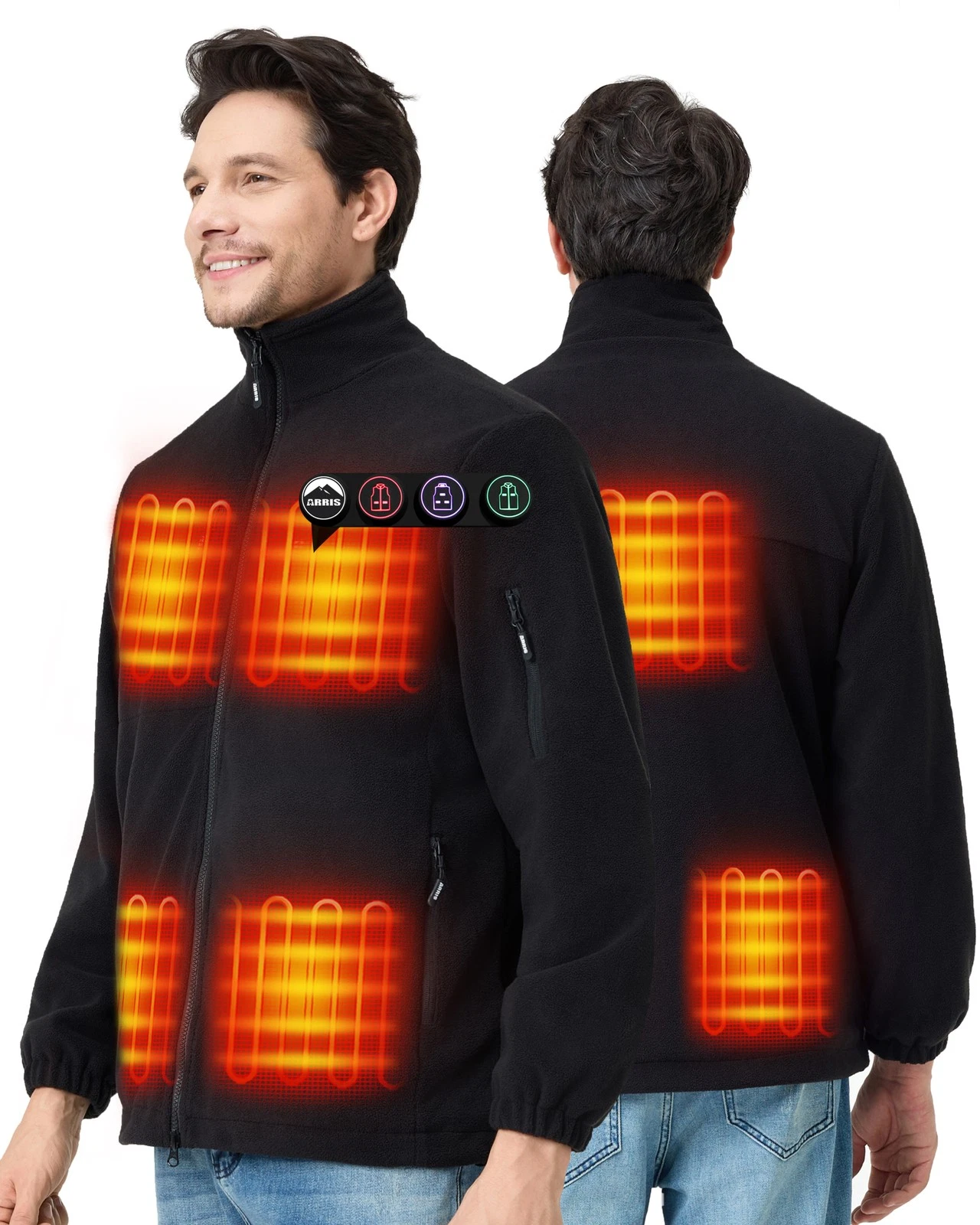 ARRIS 7.4V Men`s Fleece Heated Jacket with Battery 8 Heating Zone Up to 16 Hours
Opens in a new wind