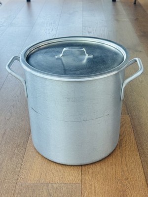Lincoln Wear-Ever 24 Qt Commercial Aluminum Stock Pot with Lid NSF USA - 4306 VG
