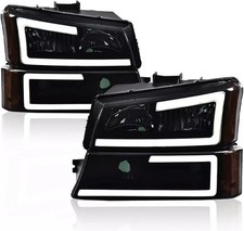 LED DRL Headlight Assembly Chevy Silverado 1500 2500 3500 HD Models 2003-2006/ F