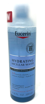Eucerin Hydrating Micellar Water Hyaluronic Acid New In Packaging 6.8 fl oz Each