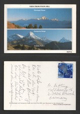 Nepal Poon Hill View Used Postcard. Dhaulagiri & Annapurna Mountain Ranges