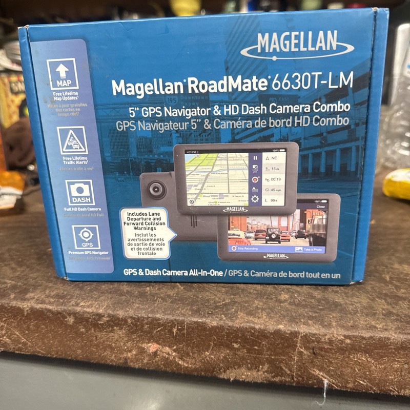 Magellan Roadmate 6630T-LM New With GPS & Dash Camera Bundle 2016 W/Micro Card