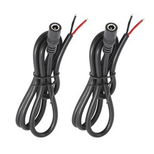 2Pcs 3FT 14AWG 15A 12V DC Power Pigtails Cable 5.5mm x 2.1mm Female Barrel Pl...