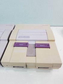 LOT OF 2 SNES CONSOLES SUPER NINTENDO SNS-001 -  PARTS OR REPAIR