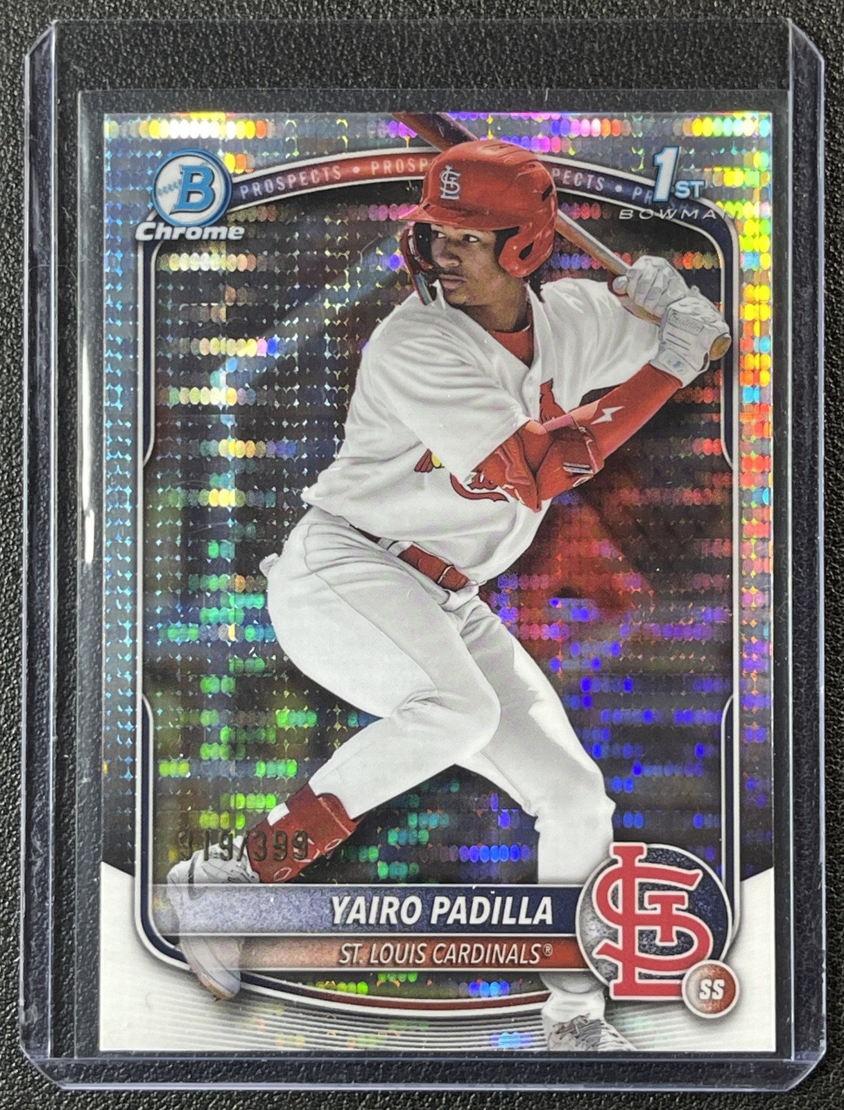 YAIRO PADILLA 2025 BOWMAN CHROME #BCP-236 1ST PULSAR REFRACTOR PROSPECT 319/399