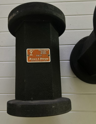 Brown & Sharpe Precision Riser Block 9” Model 5831 - Picture 1 of 3