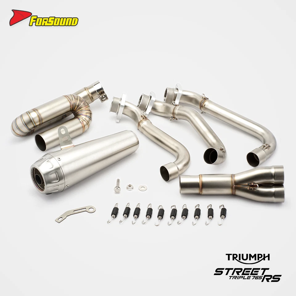 Full Exhaust System For Triumph  765 R/RS 2017-2024 Stainless Steel - Image 2 of 4