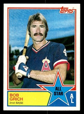 1983 Topps #387 Bob Grich Card California Angels