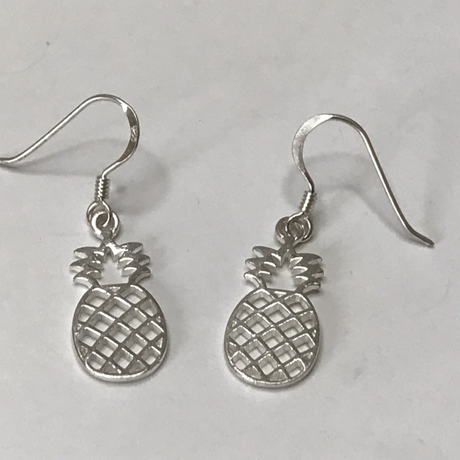 Sterling Silver Pineapple Dangle Drop Earrings 1.… - image 5