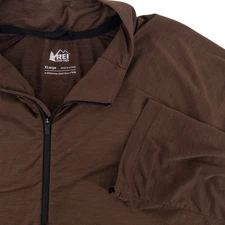 REI Co-Op Mens XL Active Pursuits 1/4 Zip 2.0 Shirt Brown Hike Outdoor Baselayer