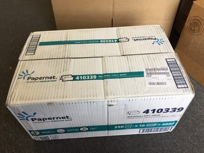 Papernet 410339 9.3 x 9.5 DissolveTech Paper Towel 1-PLY - White (4000/Carton)