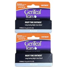 2 Alcon GenTeal Tears Severe Dry Eye Relief Night-Time Ointment 3.5g Exp 2027