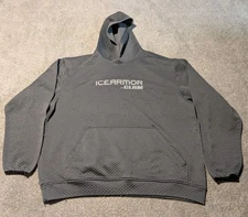 Clam Ice Armor Hoodie Mens XXL Gray Quilted Outdoor Fishing Sweater Sweatshirt