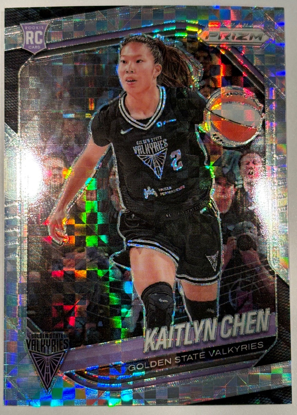 KAITLYN CHEN 2025 WNBA PRIZM CHECKERBOARD CASE HIT SSP ROOKIE RC VALKYRIES! #100