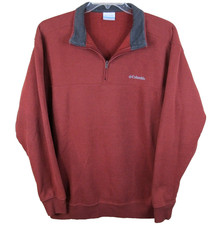Columbia 1/4 Zip Pullover Long Sleeve Sweatshirt Men's XL Cotton Blend