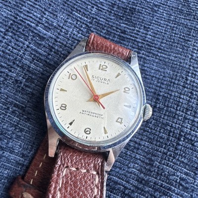 Vintage Sicura 17 Jewel Mechanische Uhr