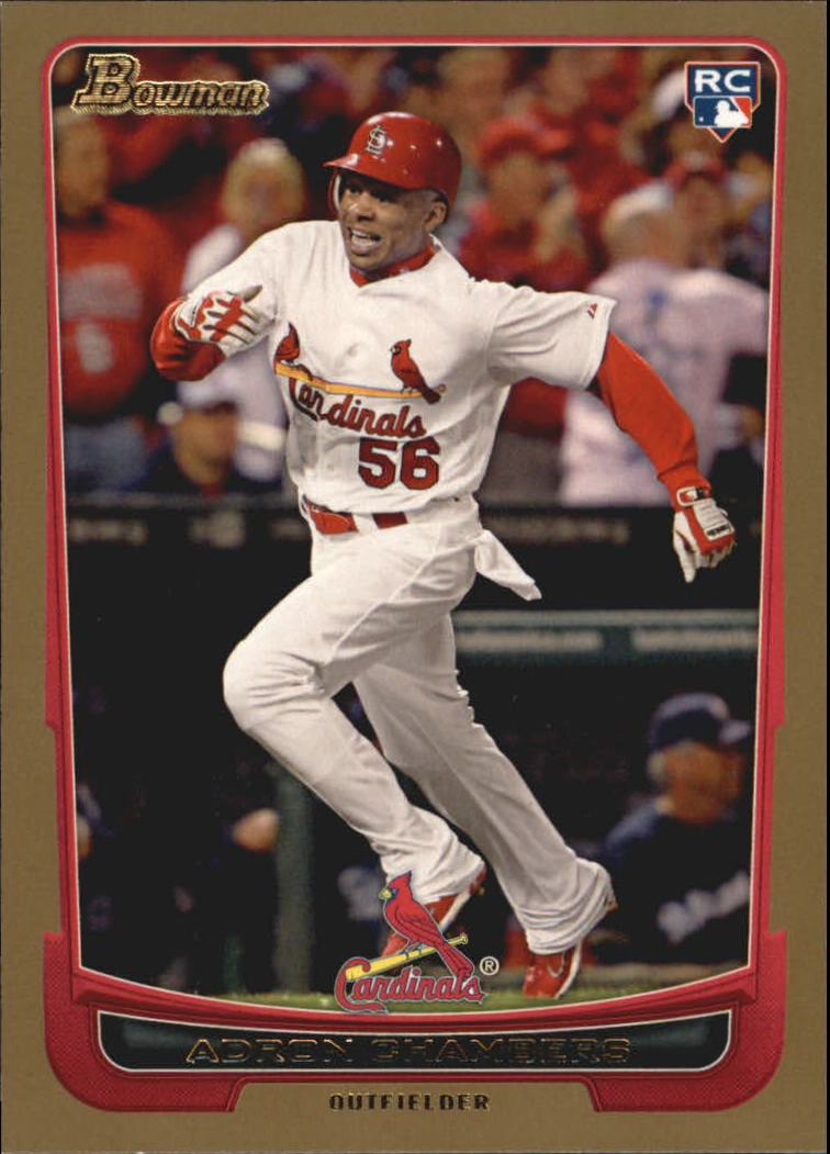 2012 Bowman Gold #207 Adron Chambers Card