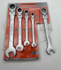 Werckmann Ratschenschl&uuml;ssel mit flexiblem Kopf Gelenk Kopf SW17,14,13,10,8 Neu