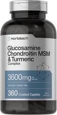 Glucosamine Chondroitin w/ Turmeric  MSM 3600mg  360 Caplets  Joint Support