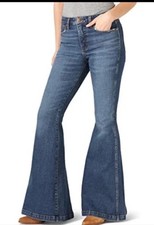 WRANGLER WOMEN'S RETRO HIGH RISE FLARE JEANS, SIZE 32-34, BAILEY BLUE 1011MPFKP