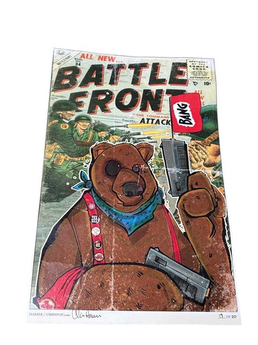 Rare Battle front Bear Comic POSTER Code HAMER/URBNPOP 17 Of 20