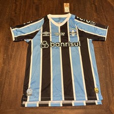 NWT Men's Medium Umbro Gremio 2024/25 Home Soccer Jersey Blue Black White