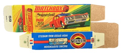Matchbox Superfast #59 Fire Chief Car  71- 74 Type H Repro Box