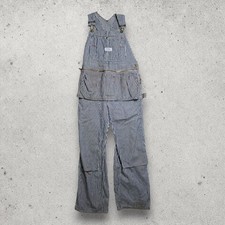 Vintage 1960s Montgomery Ward PowrHouse USA Union Made Overalls Hickory Stripe