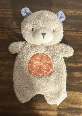 Ingenuity Cream Orange Bear Plush 12  Soft Baby Comfort Toy Bean Filled Lovey