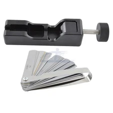 Universal Spark Plug Gap Tool 32Blade Metric Feeler Gauge Filler Measuring Black