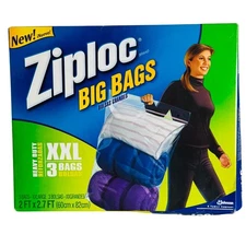 Ziploc Brand 3 XXL Big Bags Plastic Vintage 2005 Movie TV Show Prop