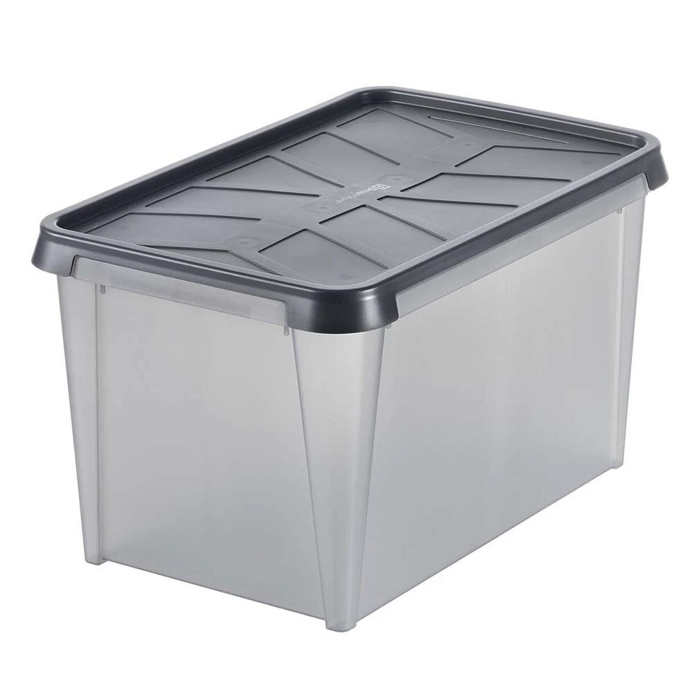 BigDean 4 Stück 60 L Aufbewahrungsbox mit Deckel groß BigDean 4 Stück 60 L Aufbewahrungsbox mit Deckel groß