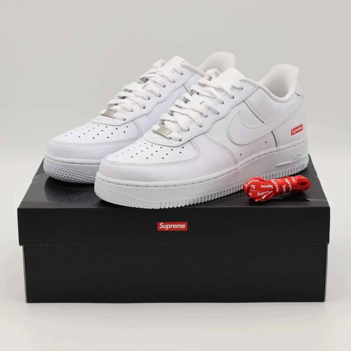 Nike Air Force 1 x Supreme Low Box Logo - White for Sale