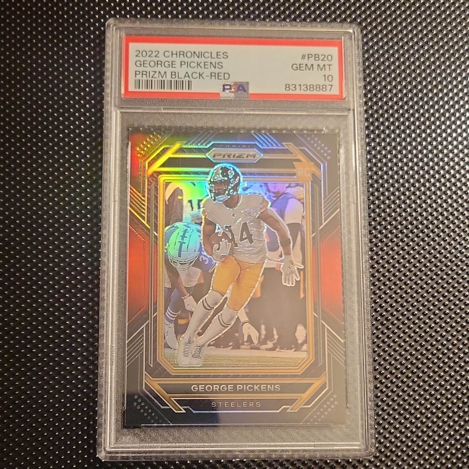 George Pickens Panini Chronicles Prizm Black #PB20 Red