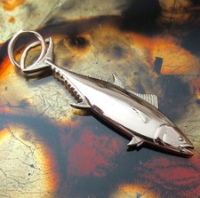 Vintage 14k Gold Fish Necklace Pendant Or Bracelet Charm Bluefin Tuna Fisherman