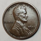 1921 S Lincoln Wheat Cent 1C, Early Date, Great For Albums - LC-s21A7