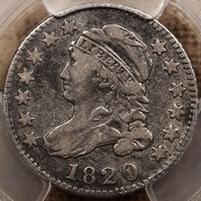 1820 JR-7 Small 0 Capped Bust dime, PCGS F12, pleasing type DavidKahnRareCoins