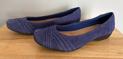 Clarks Bendables  Propose Pixie  Suede Leather Flats, Women s US 9.5 M New