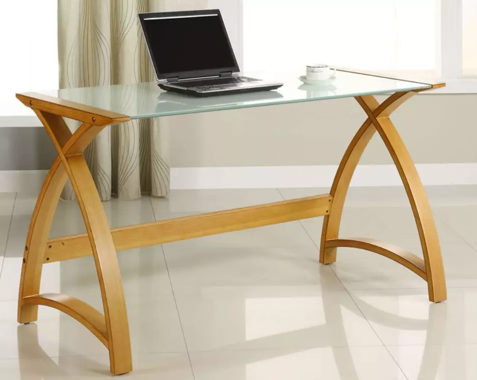 Oak veneer computer sale desk