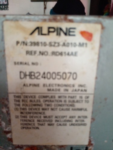 Acura MDX ALPINE GPS Display AM FM CD Radio Receiver OEM - Picture 5 of 15