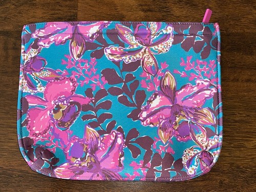 Lilly Pulitzer Orchid You Not Swim NEOPRENE ZIP POUCH Beach Travel Clutch GWP - Imagen 3 de 5