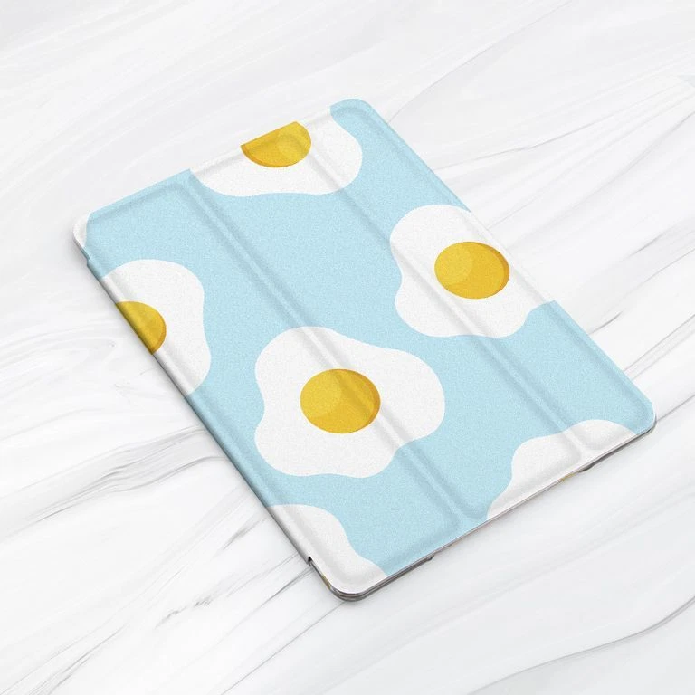 Poached Egg Blue Abstract Case For iPad 10.2 Air 3 4 5 Pro 9.7 11 12.9 Mini - Image 3 of 4