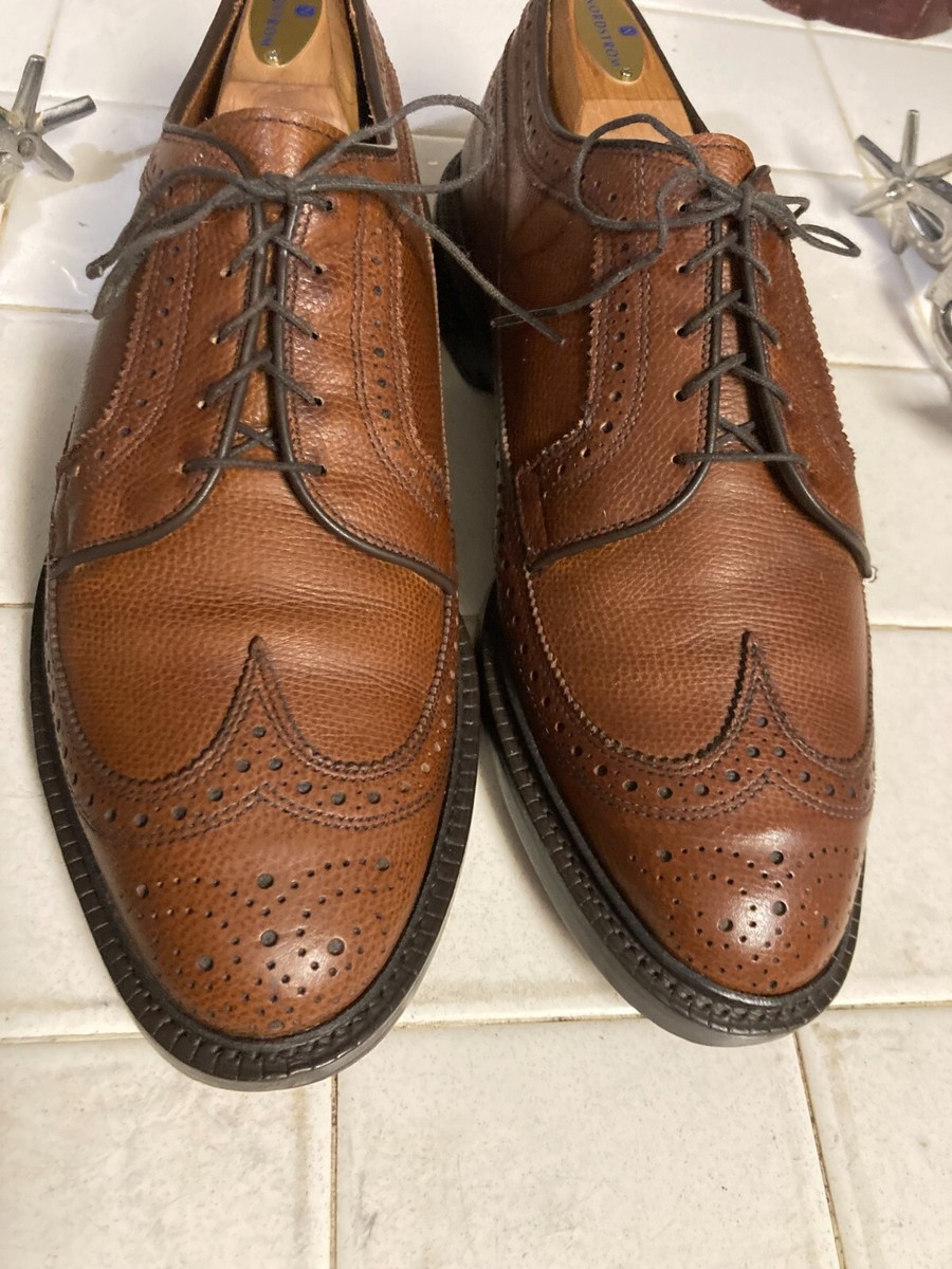 ALLEN EDMONDS MacNeil Shell Cordovan 9247 Brown Longwingtip Made