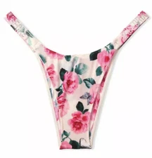 Victoria's Secret Brazilian Panty Small Rose, Rhinestone Strap New