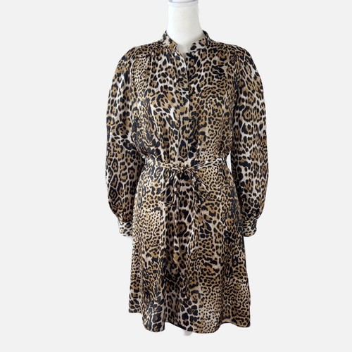 ZADIG & VOLTAIRE Luxury Designer Retouched Satin Leo Dress Size XS MSRP $498