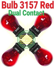 (4 Pieces) 3157 RED Repl. 3057, 3357, 3457, 4157