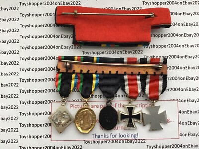 German WW2 1957 Veteran Bundeswehr Ribbon and Miniature Medal Bars