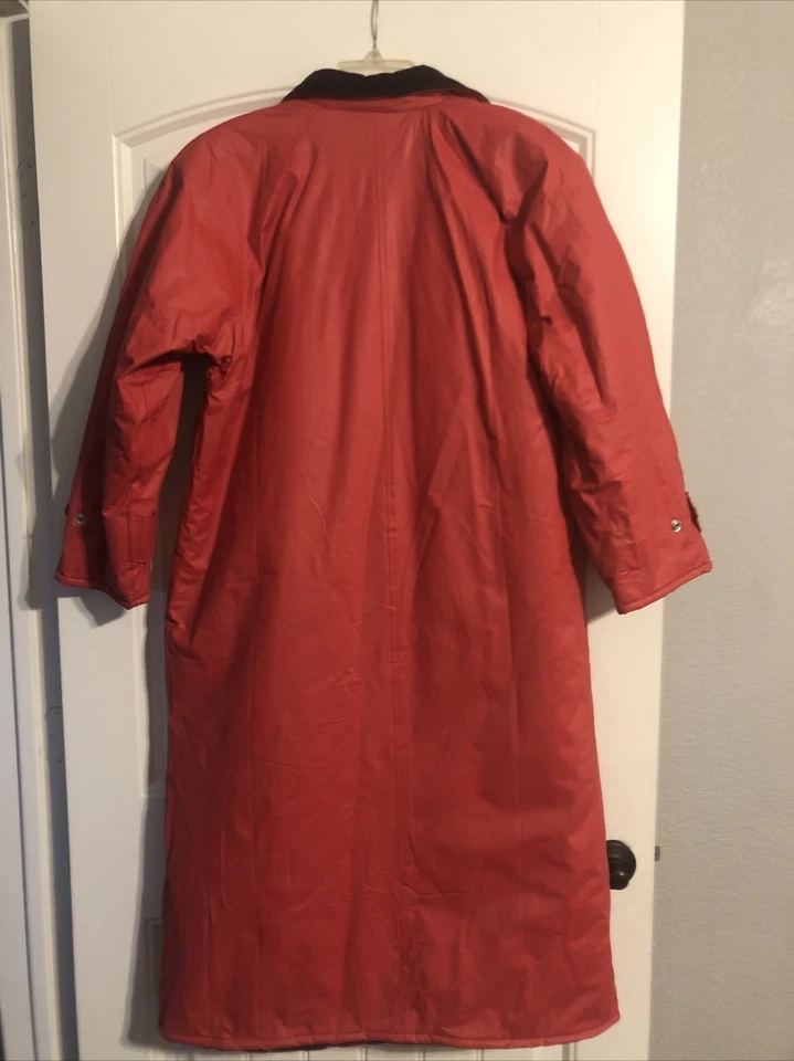 Women's Misty Harbor Any Weather Slicker Raincoat, Red, Plaid Line Sz M 8/10 NWT - Image 3 of 3
